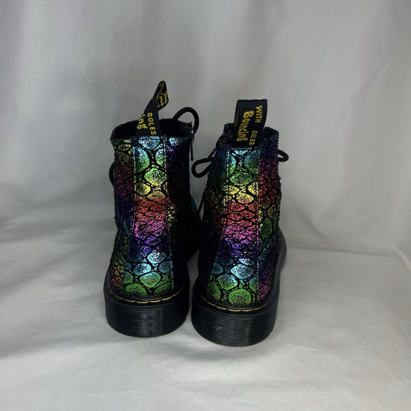 Dr. Martens 1460 Pascal Boots Women's 5 Rainbow Metallic Suede Combat Goth - Picture 5 of 13